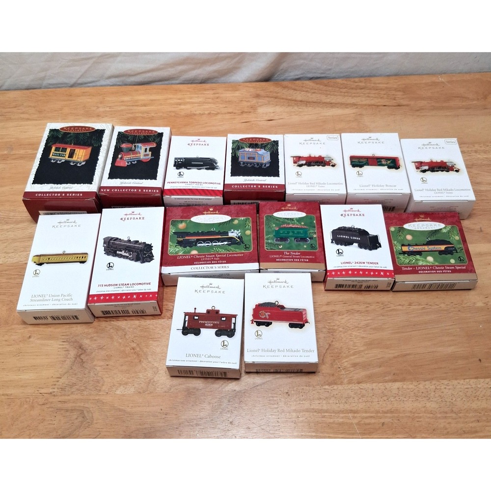 Hallmark Keepsake Lionel Train Ornament Lot of 15 Locomotive Steam Engines